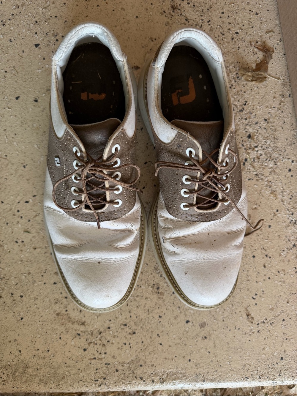 The Limited White and Brown Men’s Boat Shoes